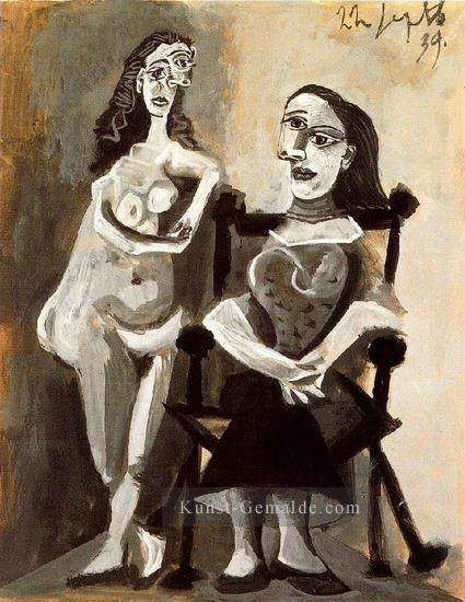 Nude debout et Woman Sitzen 3 1939 Kubismus Pablo Picasso Ölgemälde